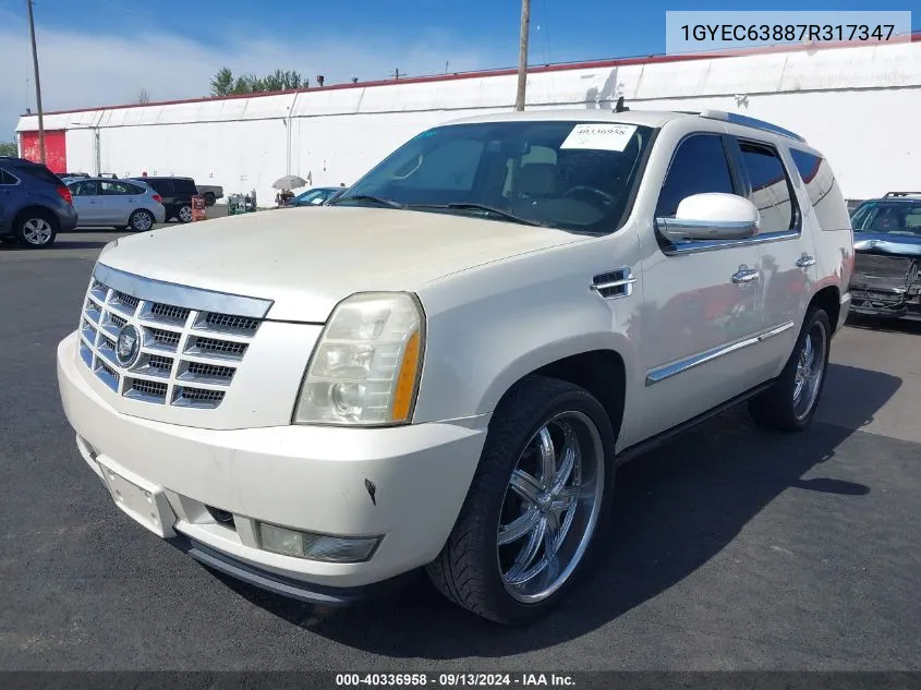 2007 Cadillac Escalade Standard VIN: 1GYEC63887R317347 Lot: 40336958