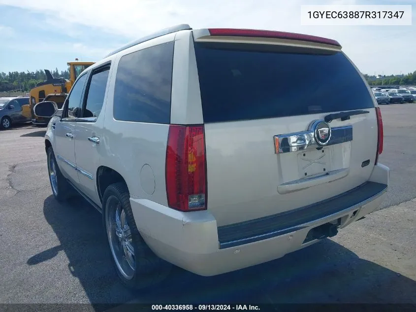 2007 Cadillac Escalade Standard VIN: 1GYEC63887R317347 Lot: 40336958