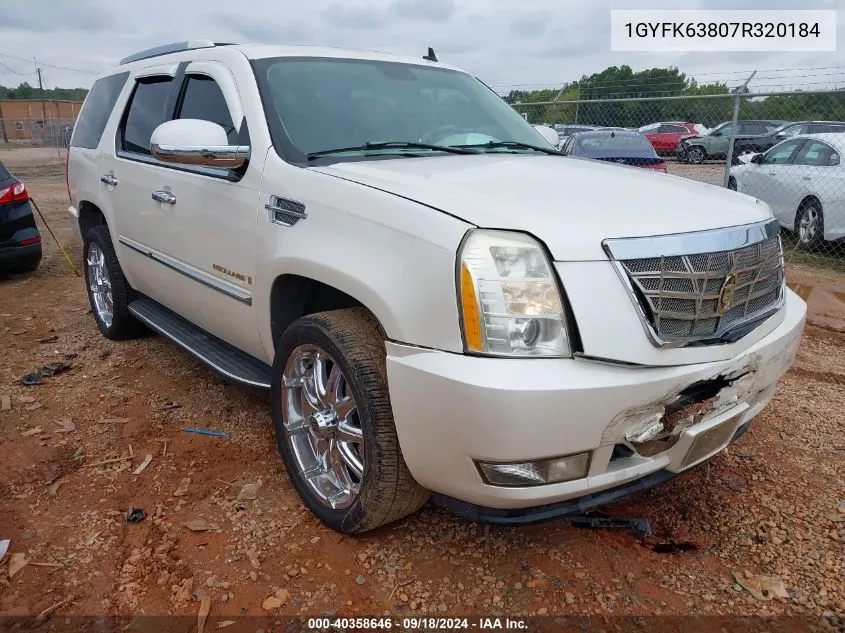 2007 Cadillac Escalade Standard VIN: 1GYFK63807R320184 Lot: 40358646