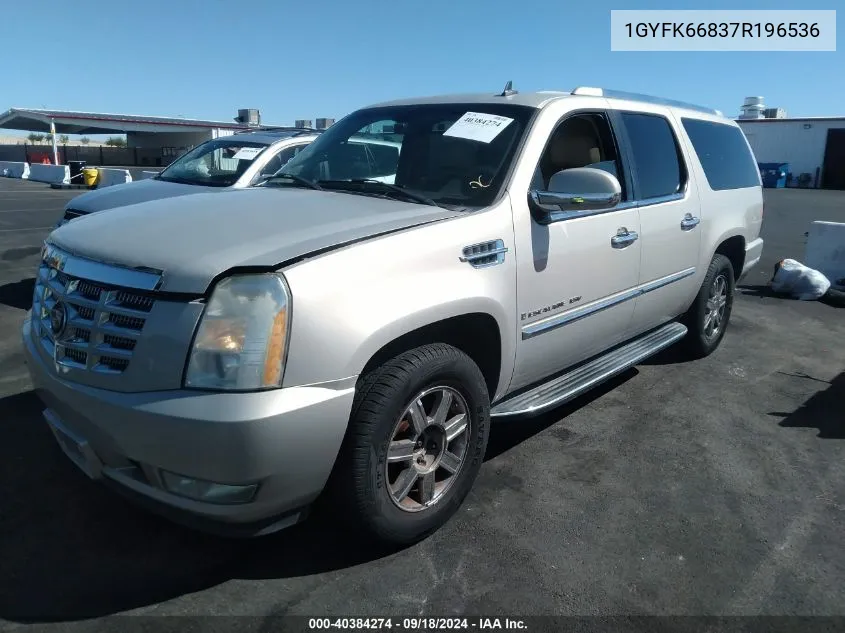 1GYFK66837R196536 2007 Cadillac Escalade Esv Standard