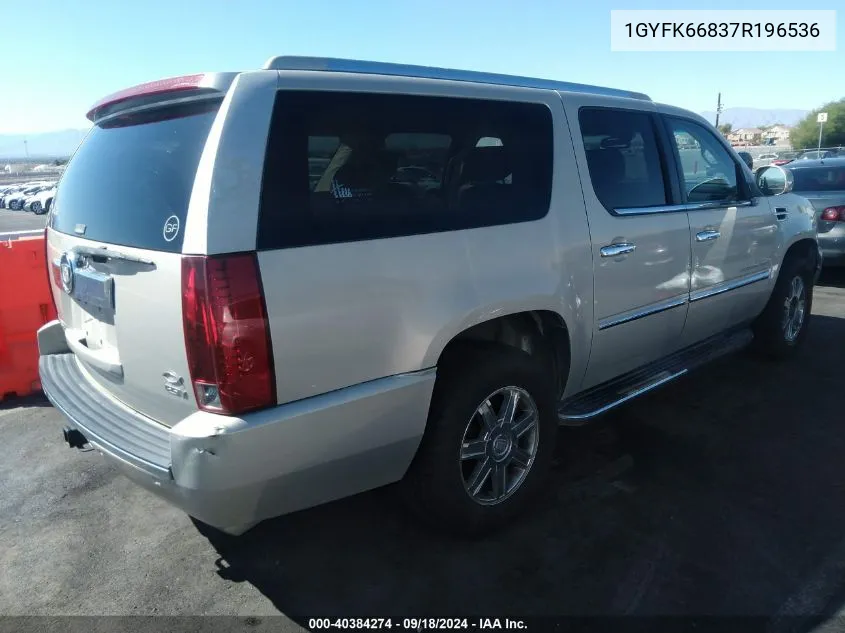 1GYFK66837R196536 2007 Cadillac Escalade Esv Standard