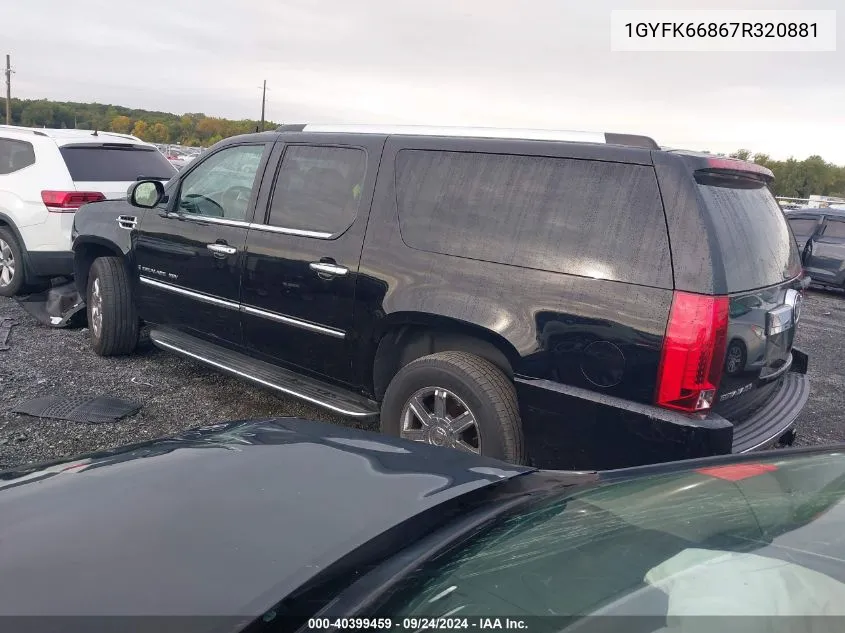 1GYFK66867R320881 2007 Cadillac Escalade Esv