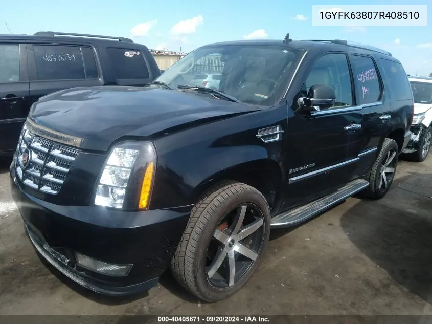 1GYFK63807R408510 2007 Cadillac Escalade Standard