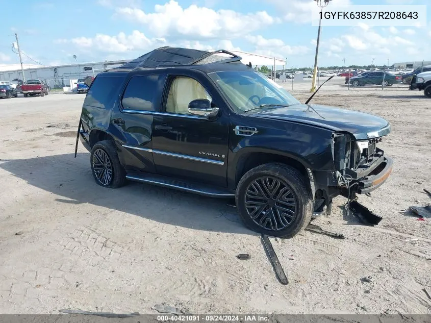 1GYFK63857R208643 2007 Cadillac Escalade Luxury