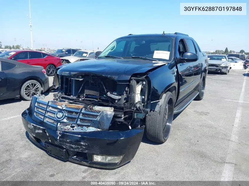 3GYFK62887G197848 2007 Cadillac Escalade Ext Standard