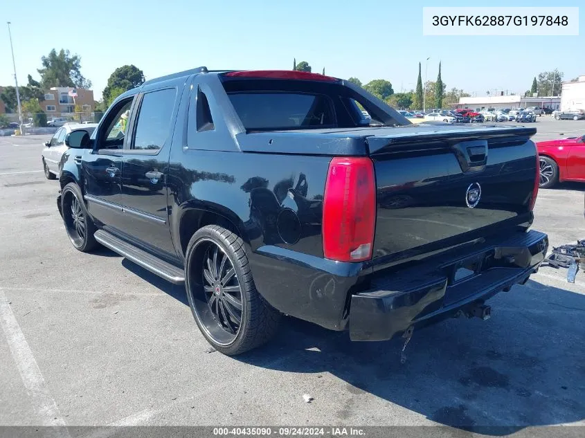 3GYFK62887G197848 2007 Cadillac Escalade Ext Standard