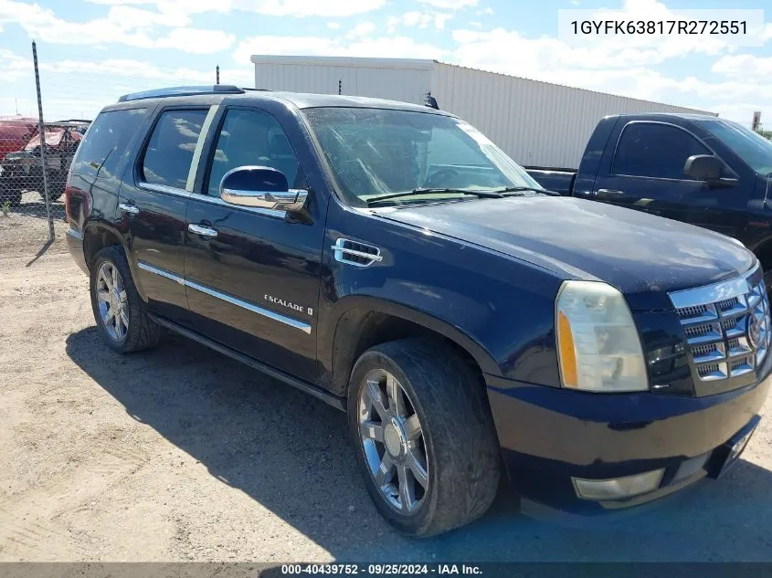 2007 Cadillac Escalade Standard VIN: 1GYFK63817R272551 Lot: 40439752