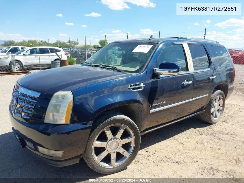 2007 Cadillac Escalade Standard VIN: 1GYFK63817R272551 Lot: 40439752