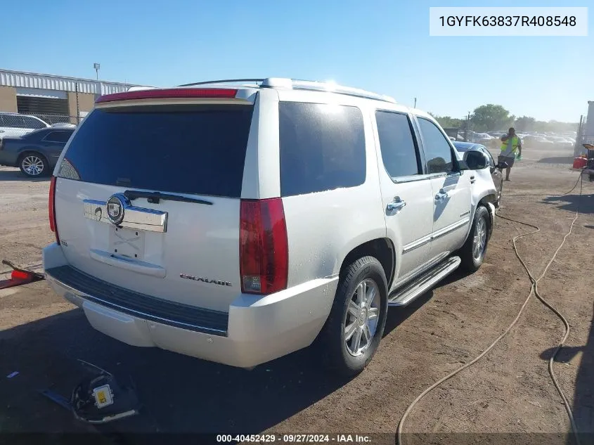 2007 Cadillac Escalade Standard VIN: 1GYFK63837R408548 Lot: 40452429