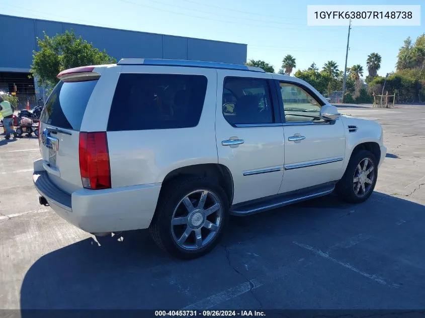 2007 Cadillac Escalade Standard VIN: 1GYFK63807R148738 Lot: 40453731