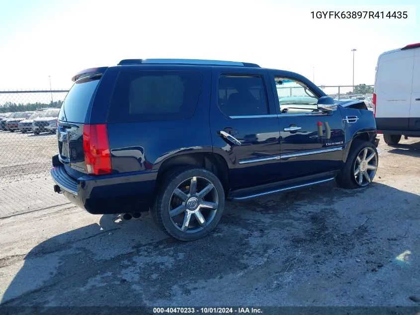 2007 Cadillac Escalade Standard VIN: 1GYFK63897R414435 Lot: 40470233