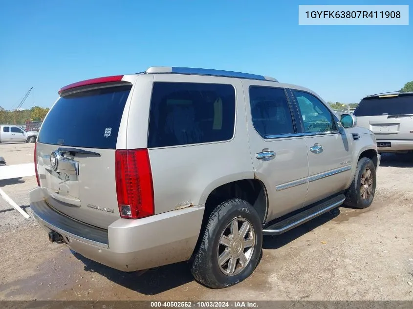 2007 Cadillac Escalade Standard VIN: 1GYFK63807R411908 Lot: 40502562