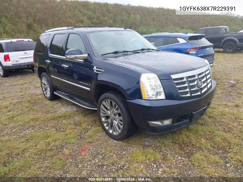 2007 Cadillac Escalade Luxury VIN: 1GYFK638X7R229391 Lot: 40514091