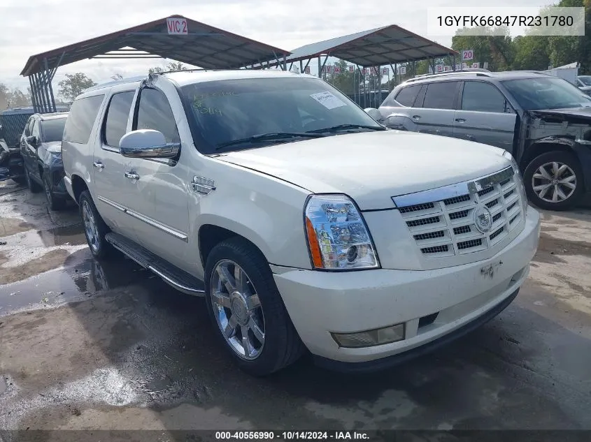 2007 Cadillac Escalade Esv Standard VIN: 1GYFK66847R231780 Lot: 40556990