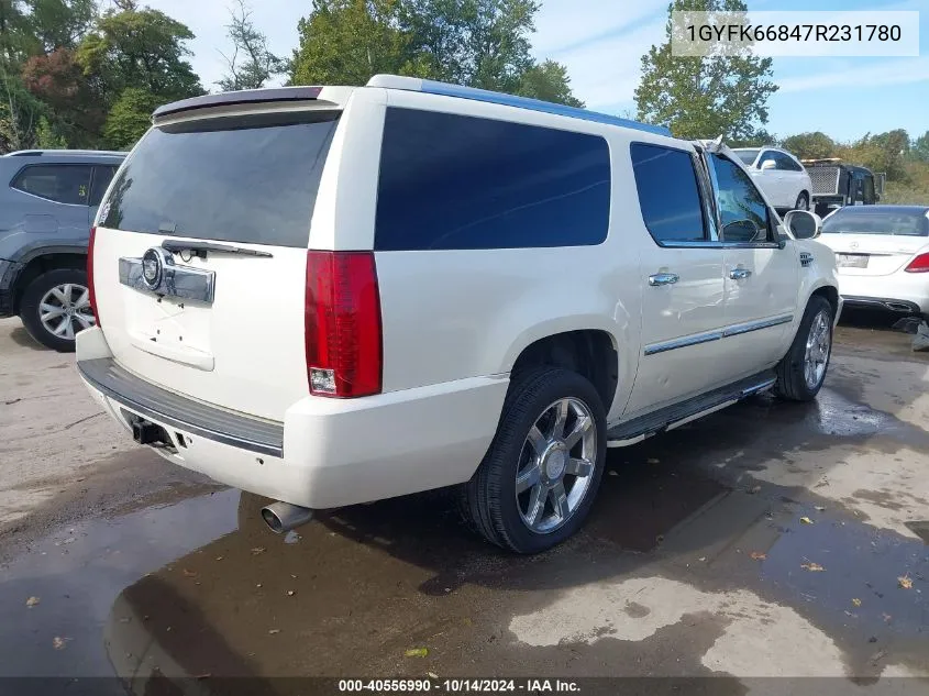 2007 Cadillac Escalade Esv Standard VIN: 1GYFK66847R231780 Lot: 40556990