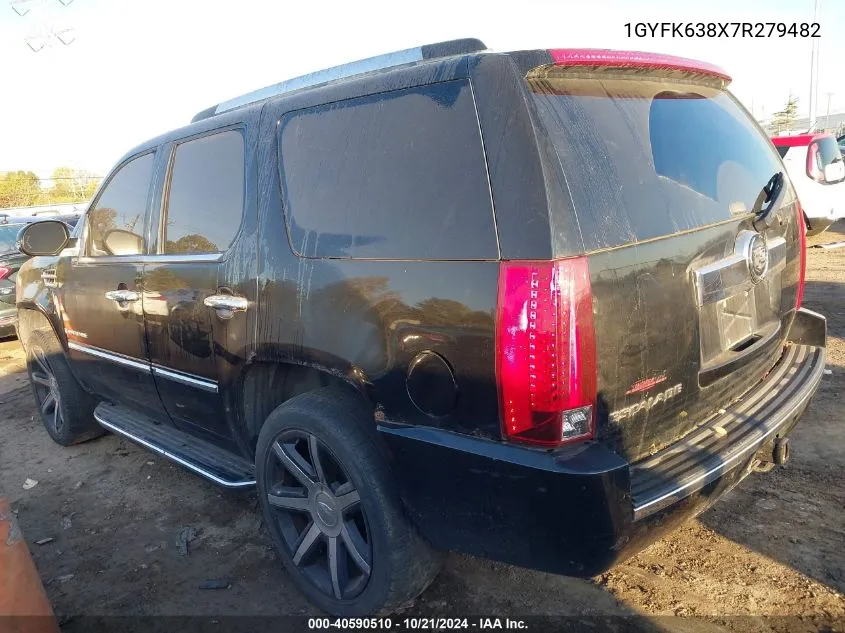 2007 Cadillac Escalade Standard VIN: 1GYFK638X7R279482 Lot: 40590510