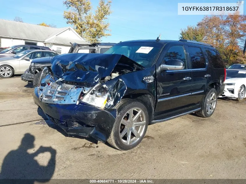 2007 Cadillac Escalade Standard VIN: 1GYFK63817R318637 Lot: 40684771