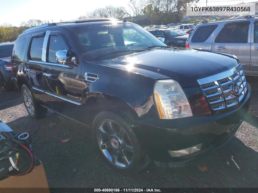 2007 Cadillac Escalade Standard VIN: 1GYFK63897R430568 Lot: 40690166