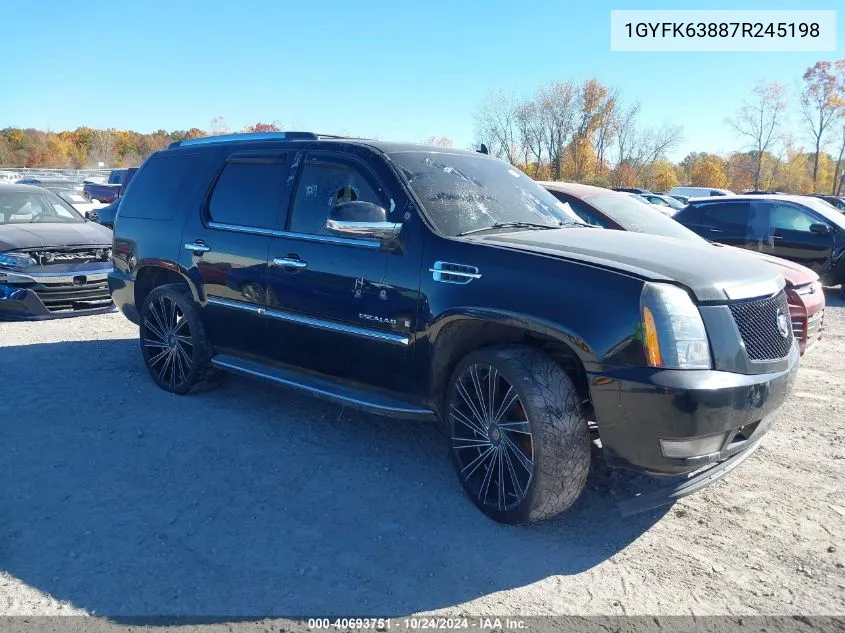 2007 Cadillac Escalade Standard VIN: 1GYFK63887R245198 Lot: 40693751