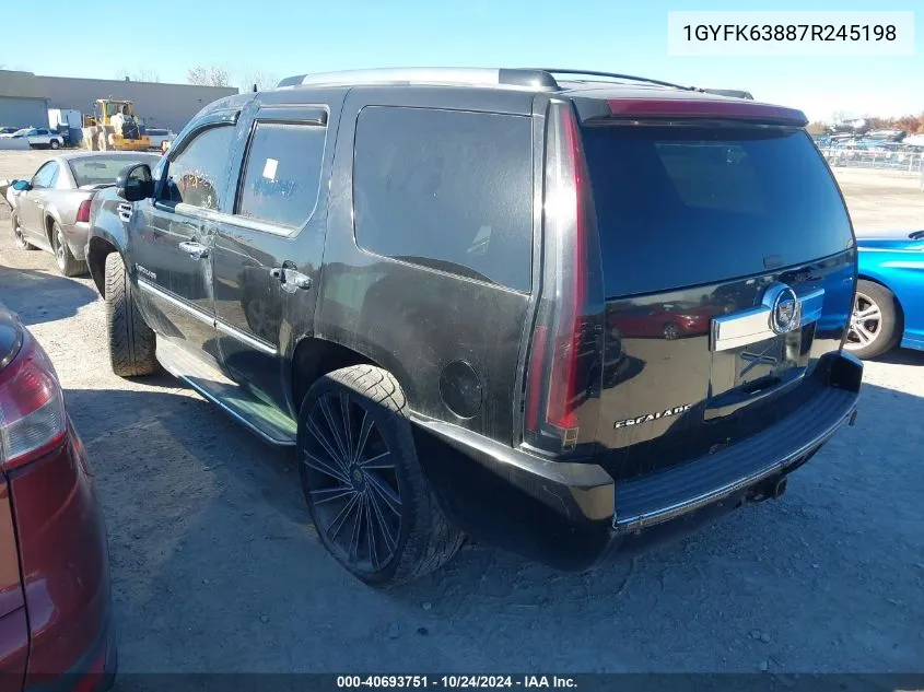 2007 Cadillac Escalade Standard VIN: 1GYFK63887R245198 Lot: 40693751