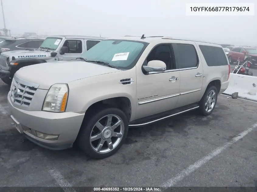 2007 Cadillac Escalade Esv Standard VIN: 1GYFK66877R179674 Lot: 40695352