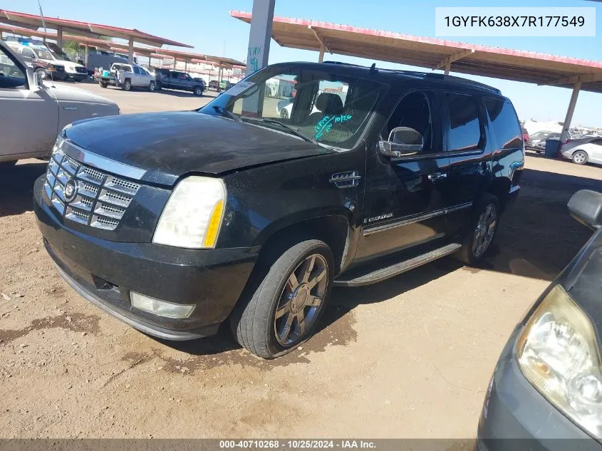 2007 Cadillac Escalade Standard VIN: 1GYFK638X7R177549 Lot: 40710268