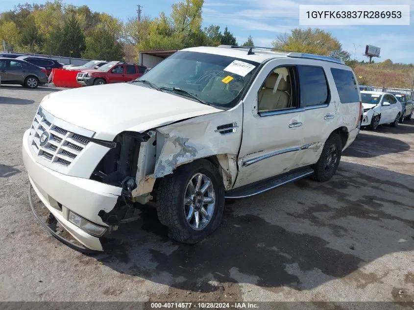 2007 Cadillac Escalade Standard VIN: 1GYFK63837R286953 Lot: 40714577