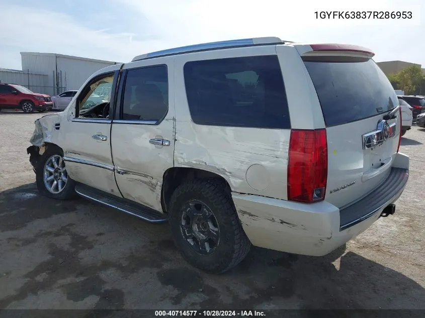 2007 Cadillac Escalade Standard VIN: 1GYFK63837R286953 Lot: 40714577