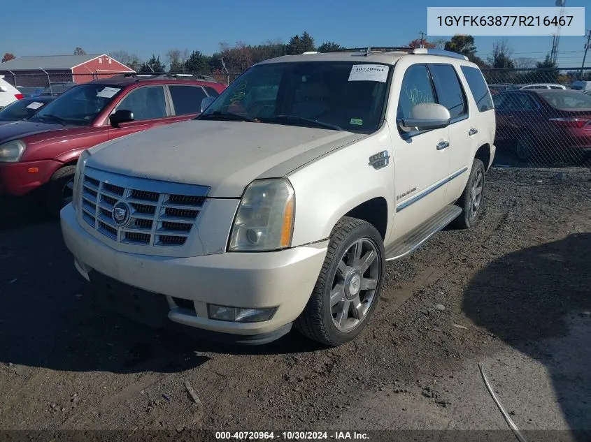 2007 Cadillac Escalade Standard VIN: 1GYFK63877R216467 Lot: 40720964