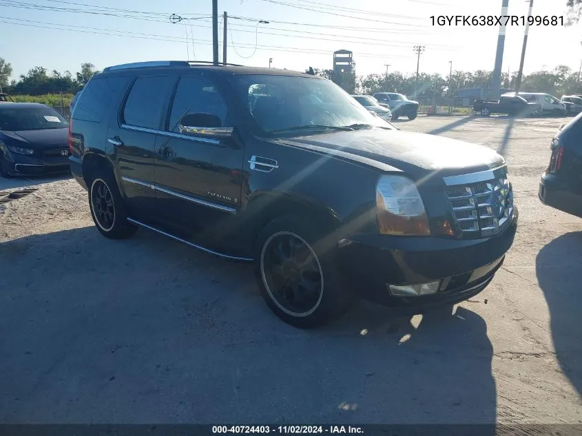 2007 Cadillac Escalade Standard VIN: 1GYFK638X7R199681 Lot: 40724403