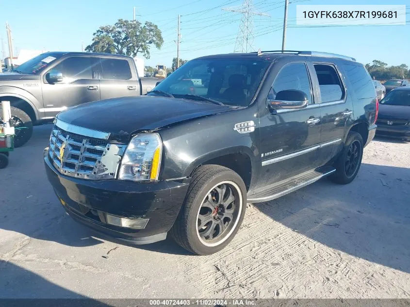 2007 Cadillac Escalade Standard VIN: 1GYFK638X7R199681 Lot: 40724403