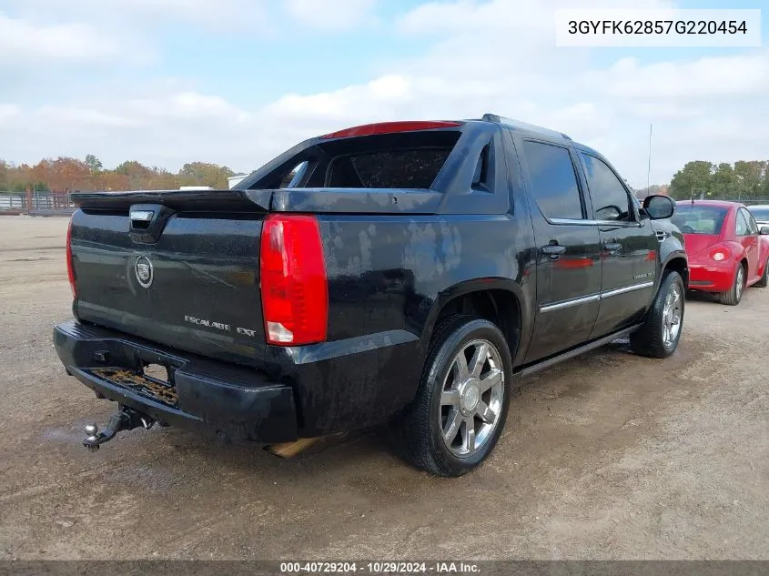 2007 Cadillac Escalade Ext Standard VIN: 3GYFK62857G220454 Lot: 40729204