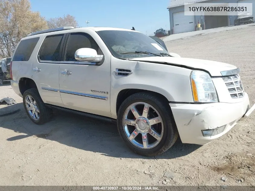 2007 Cadillac Escalade Standard VIN: 1GYFK63887R286351 Lot: 40730937