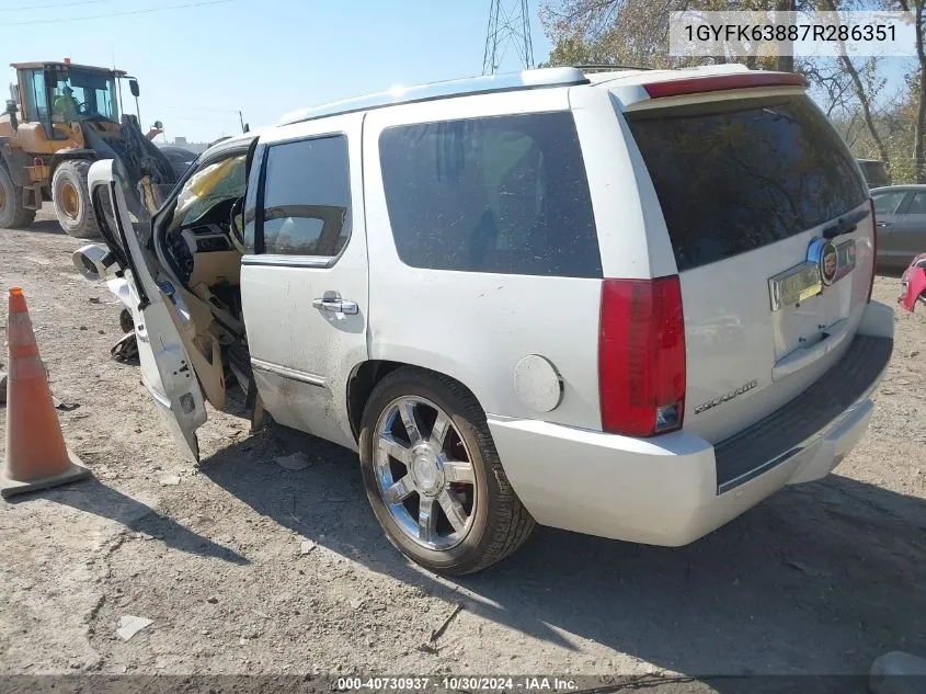 2007 Cadillac Escalade Standard VIN: 1GYFK63887R286351 Lot: 40730937