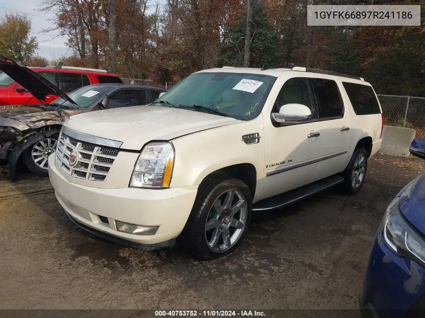 2007 Cadillac Escalade Esv Standard VIN: 1GYFK66897R241186 Lot: 40753752