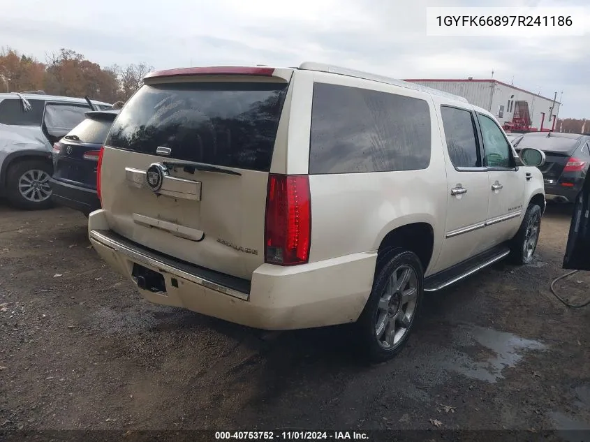 2007 Cadillac Escalade Esv Standard VIN: 1GYFK66897R241186 Lot: 40753752