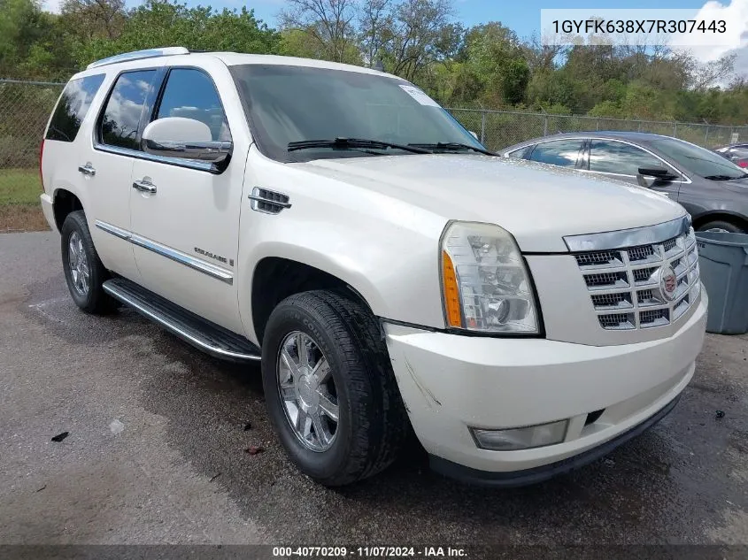 2007 Cadillac Escalade Standard VIN: 1GYFK638X7R307443 Lot: 40770209