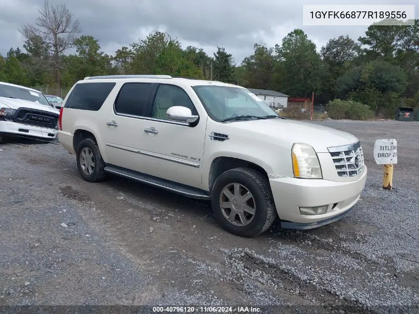 2007 Cadillac Escalade Esv Standard VIN: 1GYFK66877R189556 Lot: 40796120