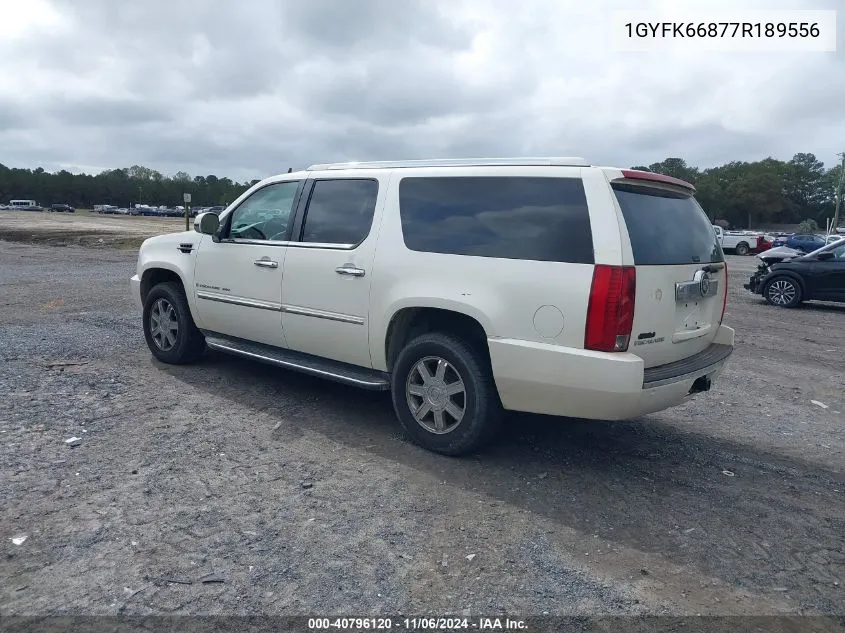 2007 Cadillac Escalade Esv Standard VIN: 1GYFK66877R189556 Lot: 40796120