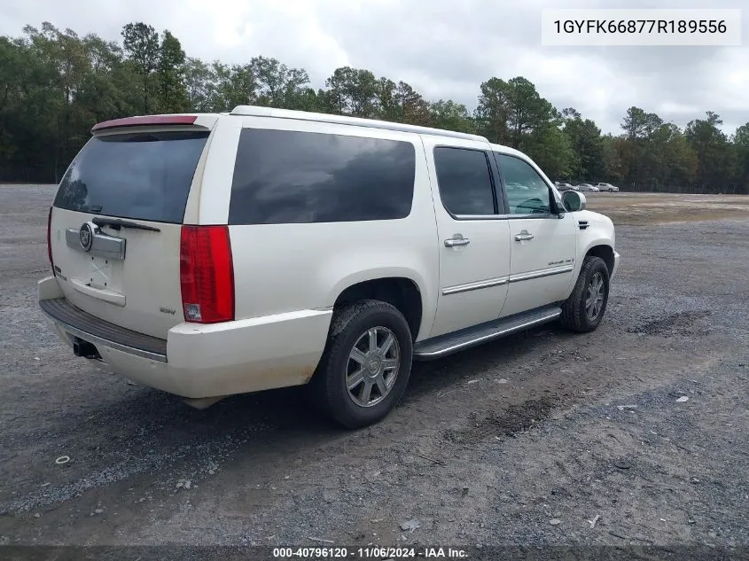 2007 Cadillac Escalade Esv Standard VIN: 1GYFK66877R189556 Lot: 40796120