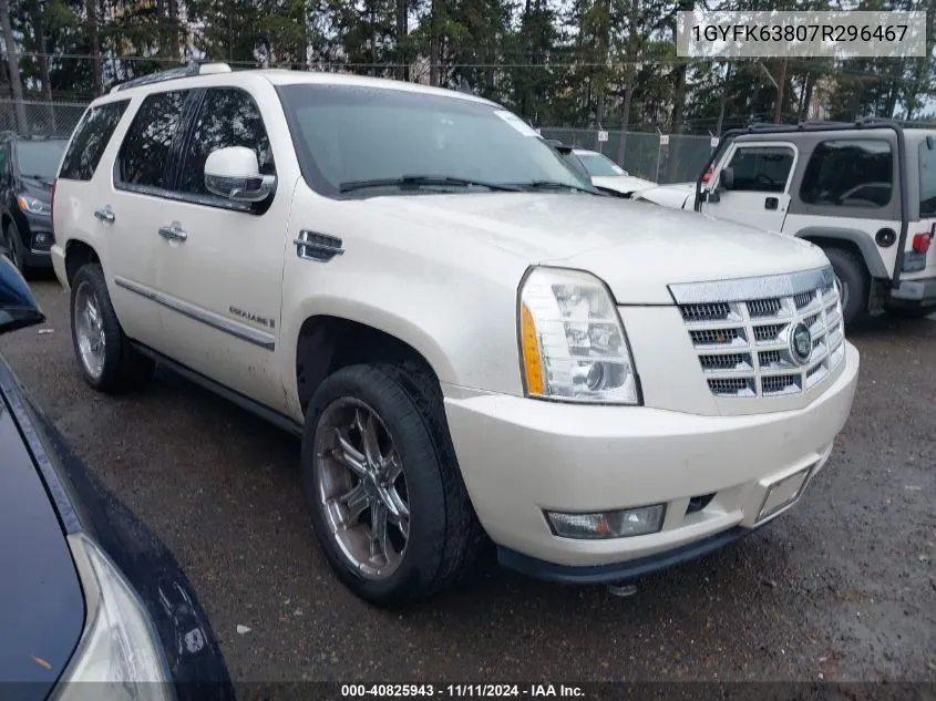 2007 Cadillac Escalade Standard VIN: 1GYFK63807R296467 Lot: 40825943