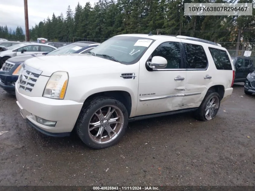 2007 Cadillac Escalade Standard VIN: 1GYFK63807R296467 Lot: 40825943