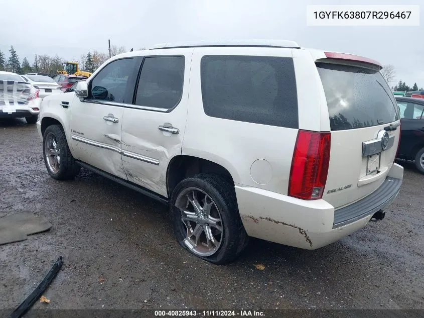 2007 Cadillac Escalade Standard VIN: 1GYFK63807R296467 Lot: 40825943