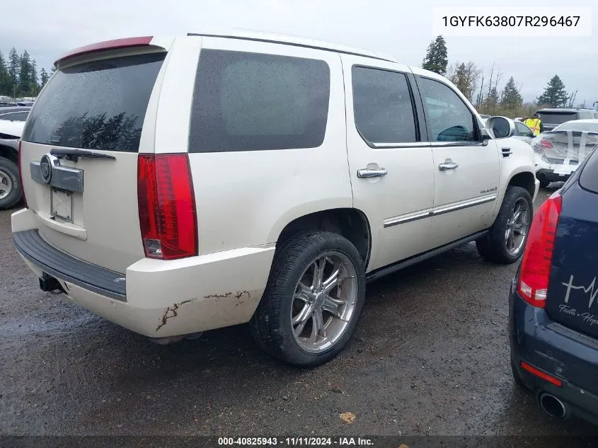 2007 Cadillac Escalade Standard VIN: 1GYFK63807R296467 Lot: 40825943