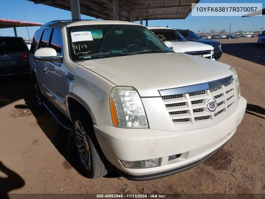 2007 Cadillac Escalade Standard VIN: 1GYFK63817R370057 Lot: 40862945