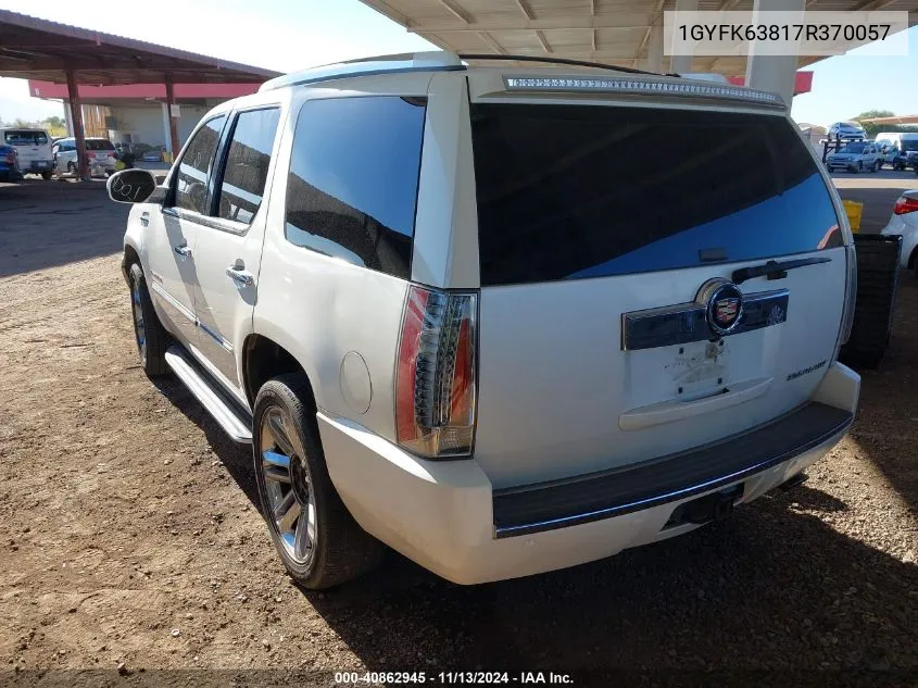 2007 Cadillac Escalade Standard VIN: 1GYFK63817R370057 Lot: 40862945