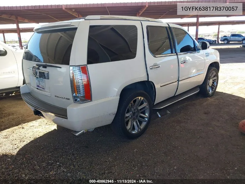 2007 Cadillac Escalade Standard VIN: 1GYFK63817R370057 Lot: 40862945