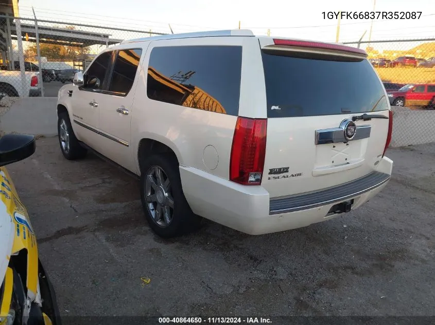 2007 Cadillac Escalade Esv Standard VIN: 1GYFK66837R352087 Lot: 40864650