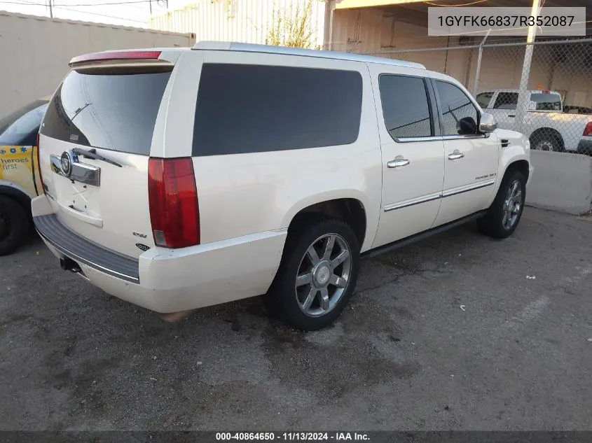 2007 Cadillac Escalade Esv Standard VIN: 1GYFK66837R352087 Lot: 40864650