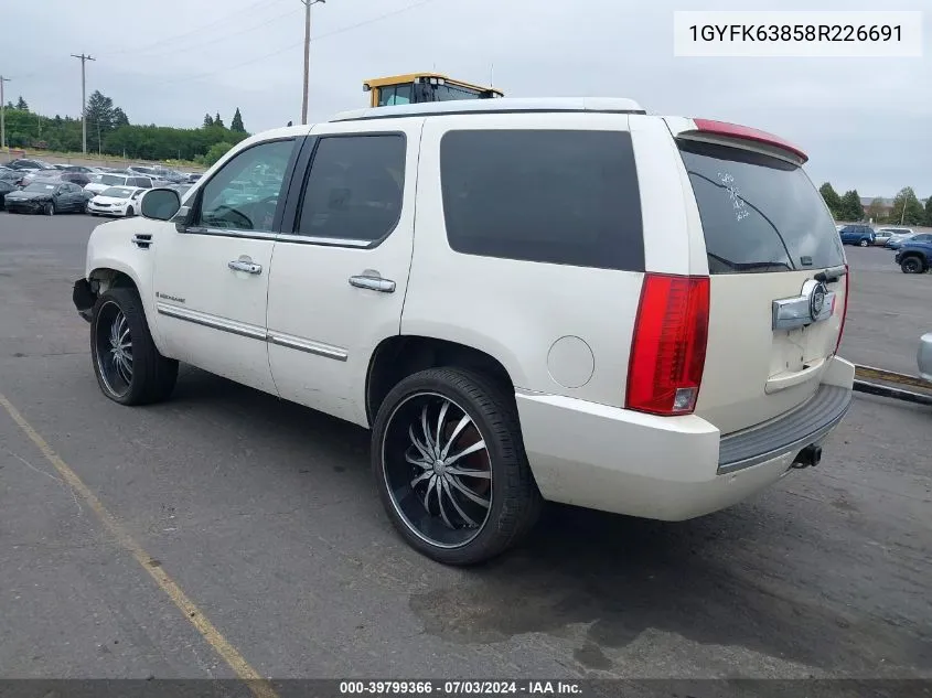 2008 Cadillac Escalade Standard VIN: 1GYFK63858R226691 Lot: 39799366